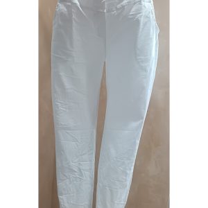 Italian White Casual Trousers with Belt