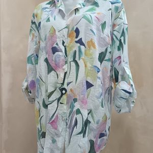 Abstract Floral Print Shirt